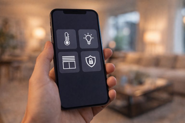 Interface de contrôle domotique Portadom sur smartphone